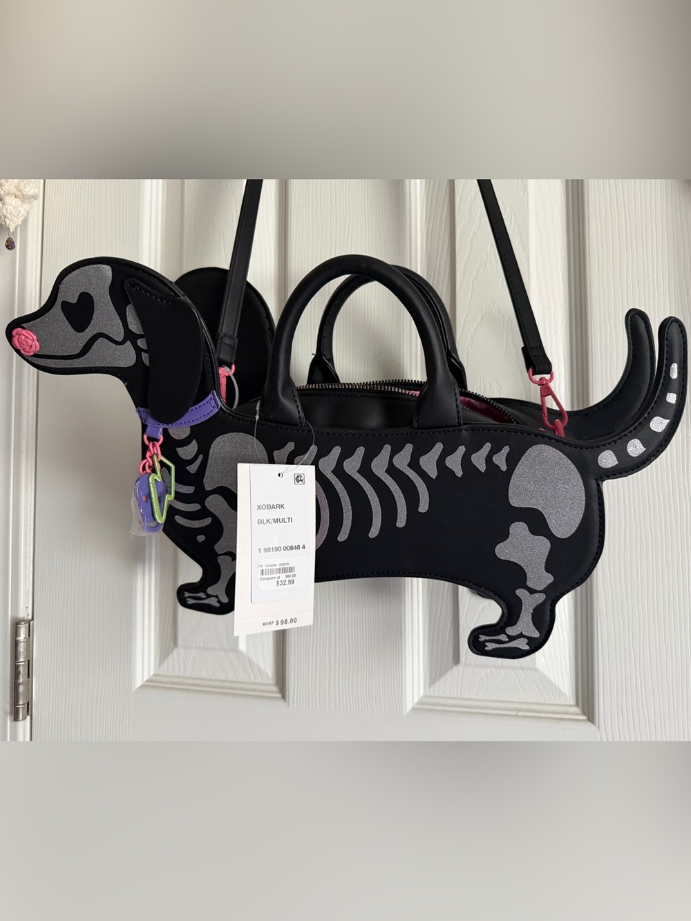 “Bone to be Wild” Betsey Johnson Dachshund Halloween Bag